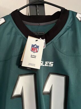 NFL Teal and Black #11 AJ Brown Football Jersey